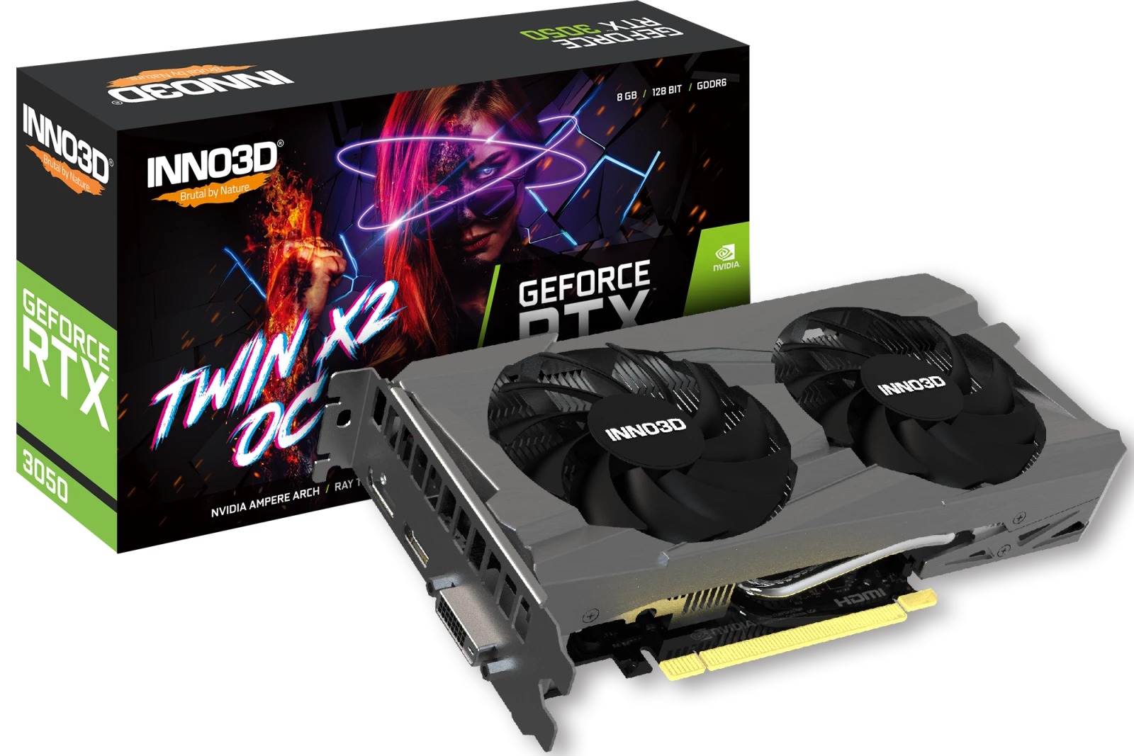 INNO3D GEFORCE RTX 3050 TWIN X2 OC (N30502-08D6X-11902130)